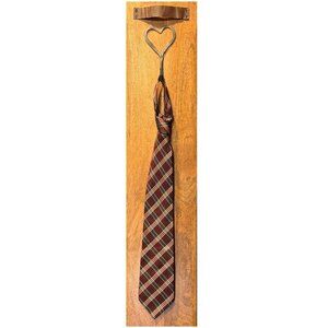 **Classic Tie ** Burgundy Plaid ** Grant Thomson ** [59-1/2" x 4"]